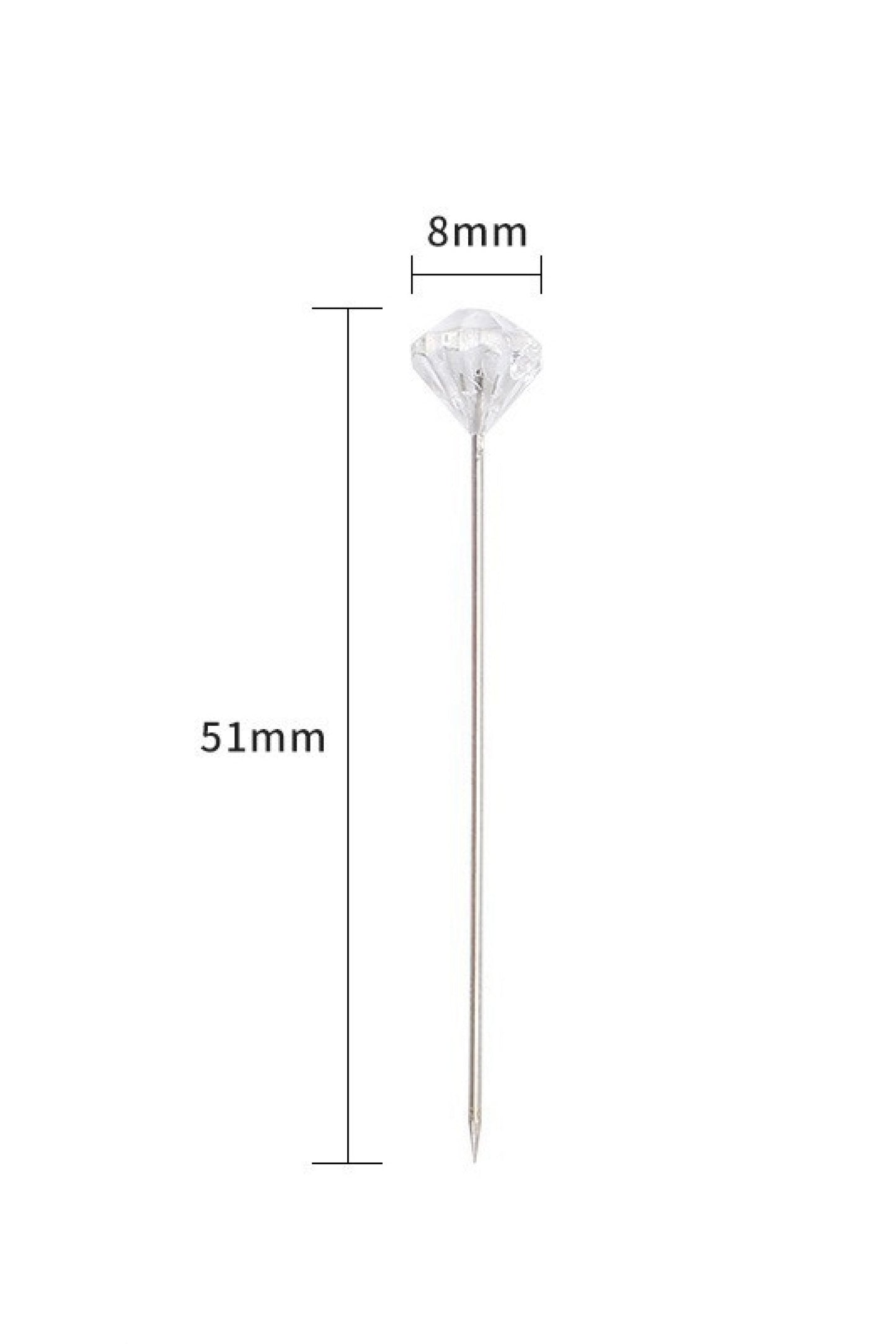 Ozdobne szpilki florystyczne z kryształem