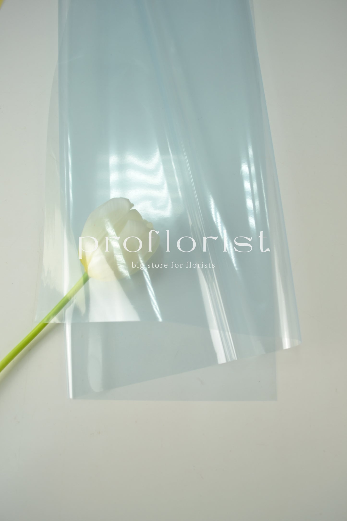 Folia ozdobna florystyczna kolorowa cienka wodoodporna do opakowania bukietów w arkuszach, 20 szt, premium jakość, kolor jednolity błękitny | Proflorist