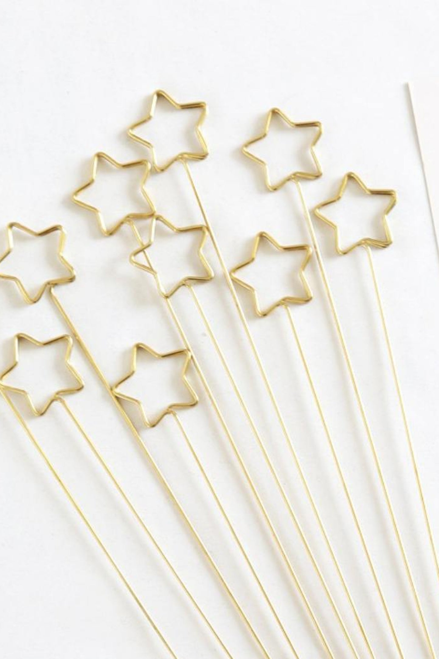 Klips uchwyt metalowy złoty do kartek/zdjęć 3.5 x 34cm, 10 szt/opak