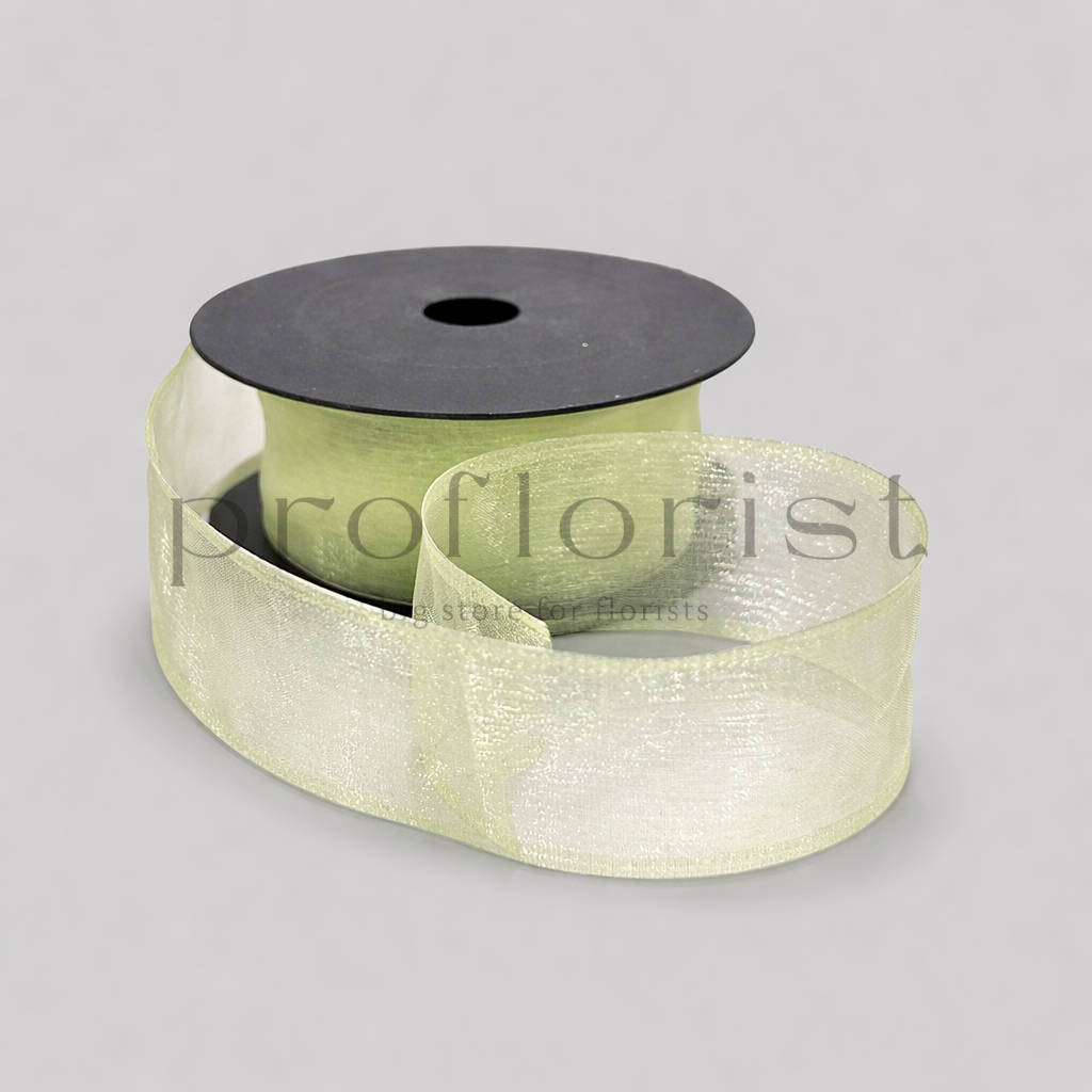 Wstążka szyfonowa z drucikiem 4 cm × ok. 9 m (10 yardów) – do kokard i dekoracji florystycznych