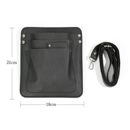 Czarna skórzana torba narzędziowa florysty 18×21 cm | Saszetka na narzędzia florystyczne