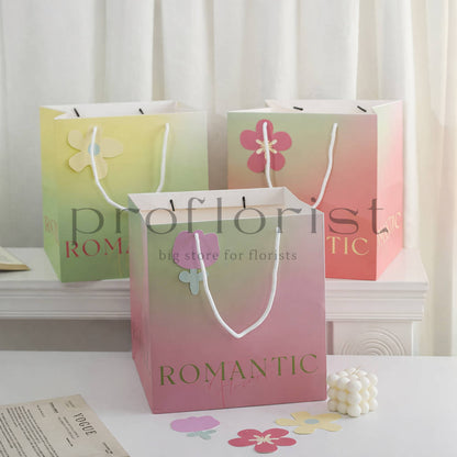 Torba papierowa pastelowa ROMANTIC 30×28×28 cm
