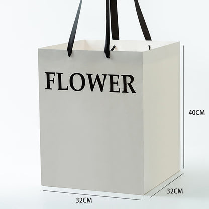 Biała torba prezentowa FLOWER dla kwiaciarni