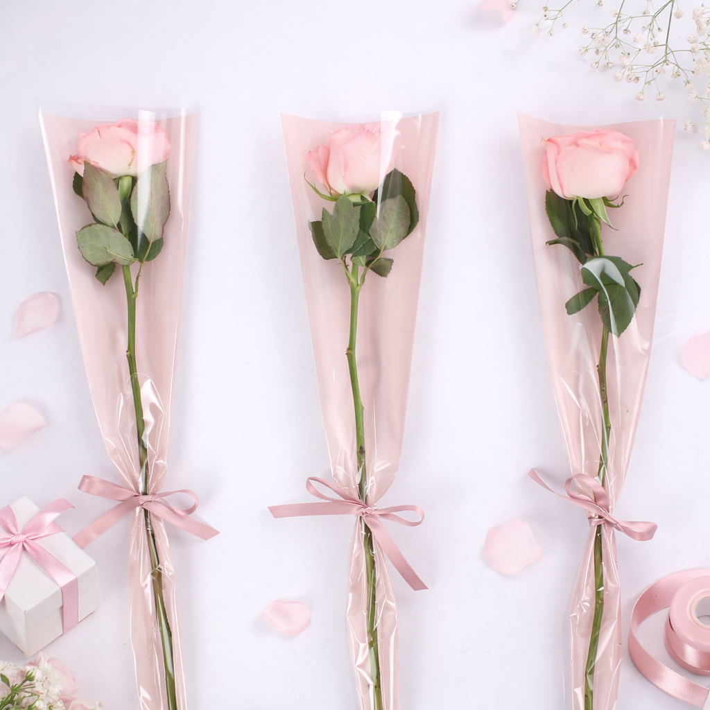 opakowanie na jeden kwiat OPP 45x12 cm prezentacja produktu