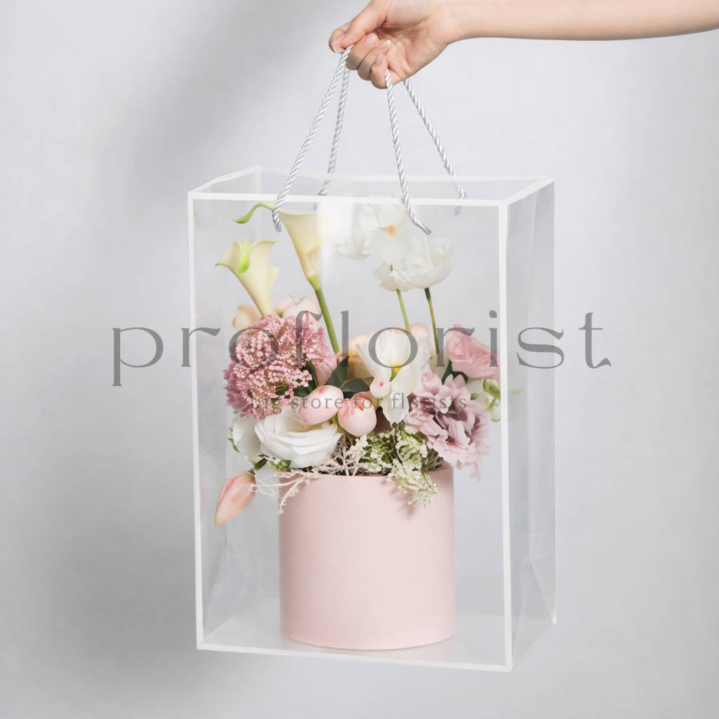 transparentna torba na flower box