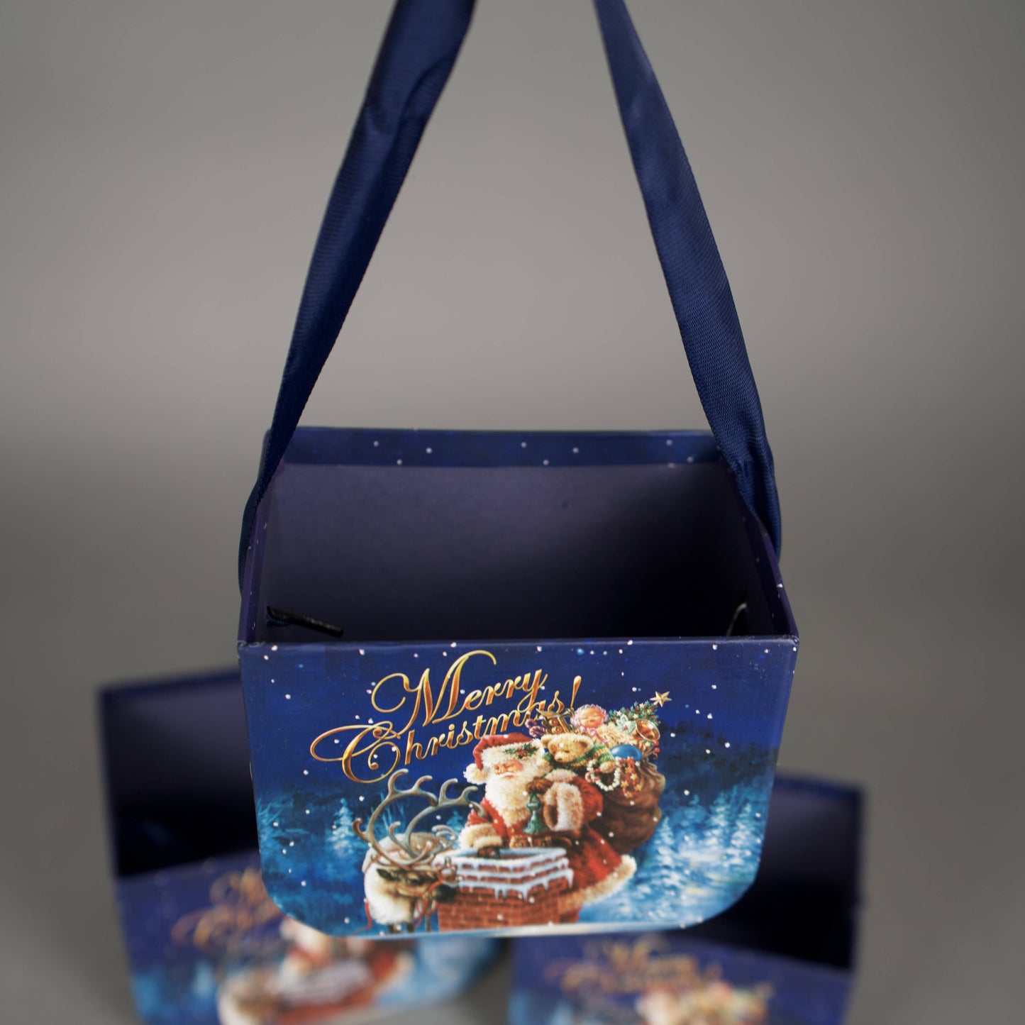 Zestaw kartonowych pudełek we świąteczne wzory – 3 szt