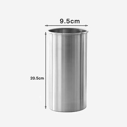 Minimalistyczny wazon metalowy cylinder z aluminium