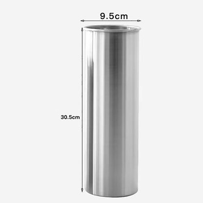 Wazon metalowy aluminiowy cylinder z kwiatami – dekoracja florystyczna