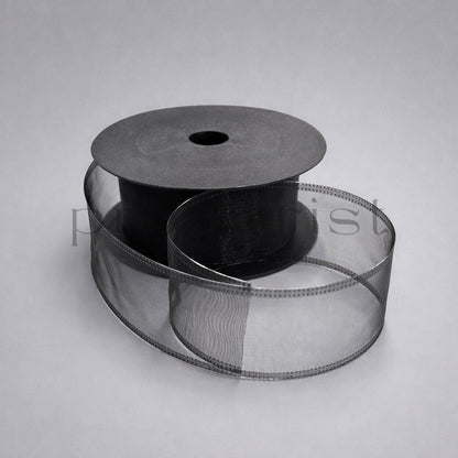 Wstążka szyfonowa z drucikiem 4 cm × ok. 9 m (10 yardów) – do kokard i dekoracji florystycznych