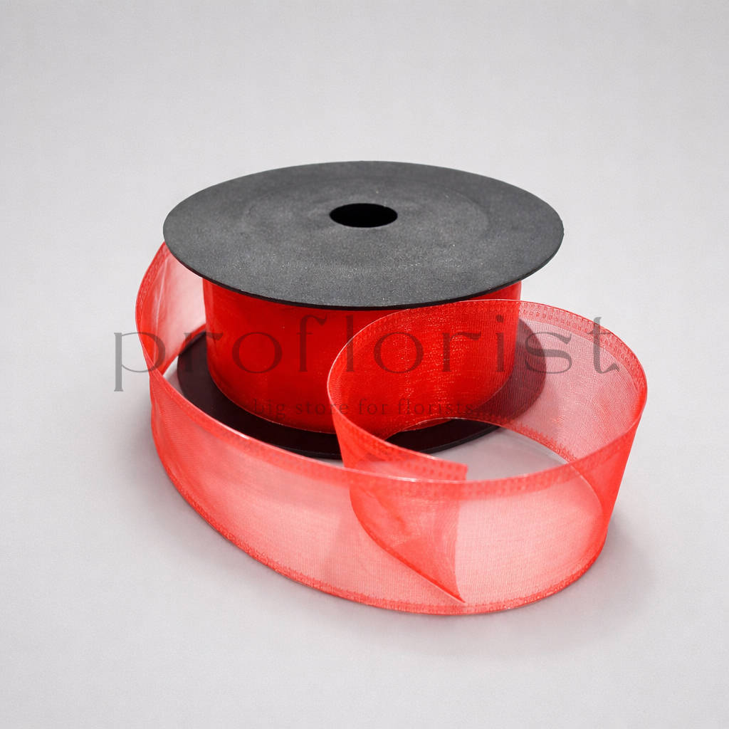 Wstążka szyfonowa z drucikiem 4 cm × ok. 9 m (10 yardów) – do kokard i dekoracji florystycznych