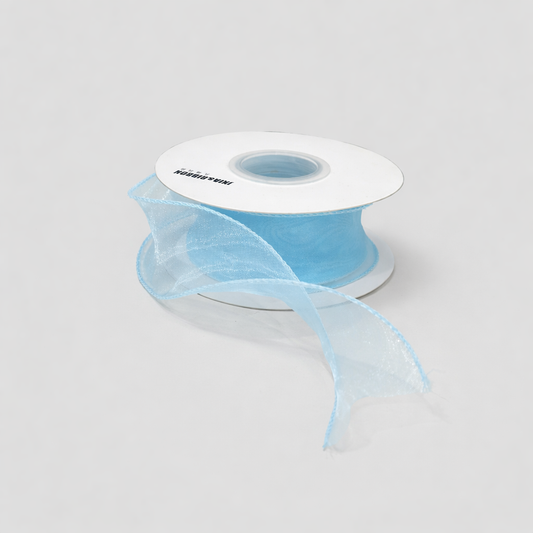 Wstążka z organzy z perłowym połyskiem szerokość  40mm 10Y