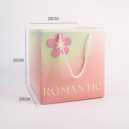 Torba papierowa pastelowa ROMANTIC 30×28×28 cm