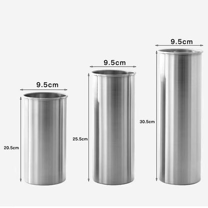 Wazon aluminiowy cylinder – wymiary S M L do kwiatów