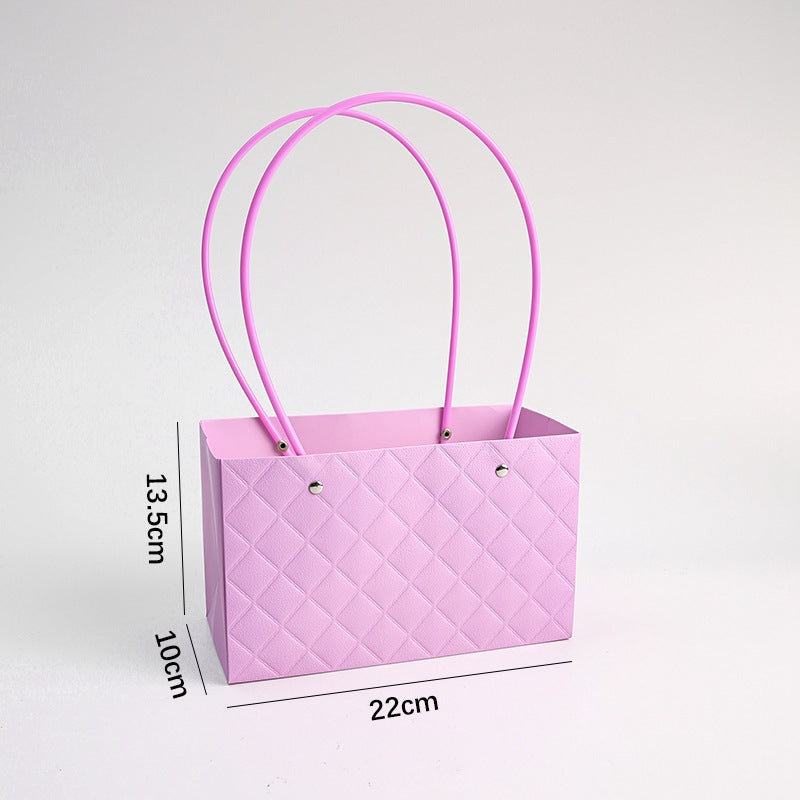 Torebka florystyczna papierowa z tłoczeniem 22 × 13,5 × 10 cm