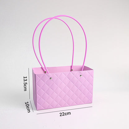 Torebka florystyczna papierowa z tłoczeniem 22 × 13,5 × 10 cm
