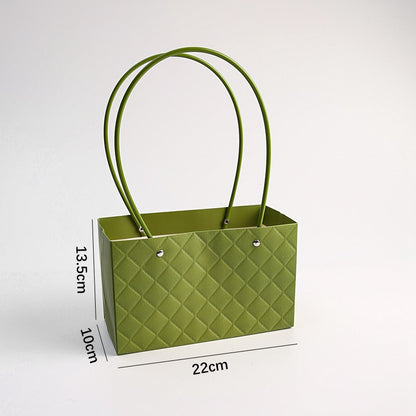 Torebka florystyczna papierowa z tłoczeniem 22 × 13,5 × 10 cm
