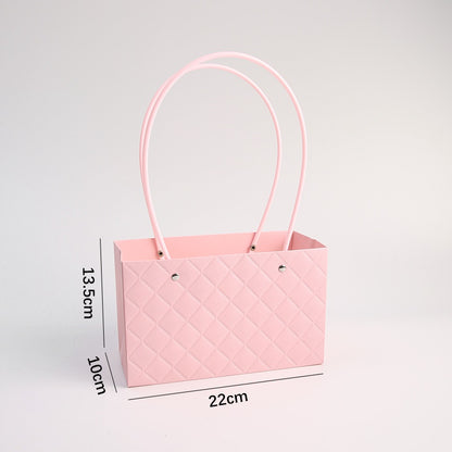 Torebka florystyczna papierowa z tłoczeniem 22 × 13,5 × 10 cm