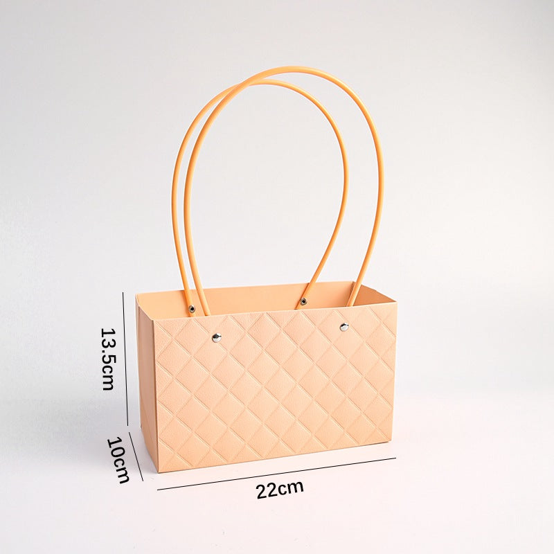 Torebka florystyczna papierowa z tłoczeniem 22 × 13,5 × 10 cm