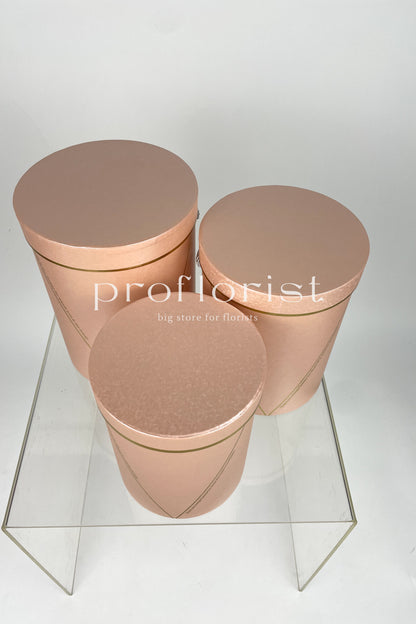 Pudełka na kwiaty zestaw flower box śr.15/16.5/18 cm zestaw 3 szt