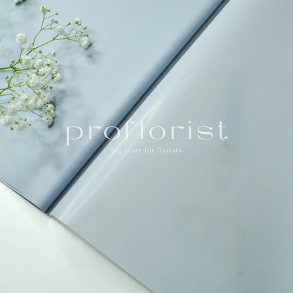 Folia ozdobna florystyczna matowa wodoodporna do opakowania bukietów w arkuszach, 20 szt, premium jakość, jednolity kolor szary | Proflorist 