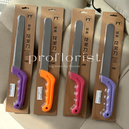 Nóż florystyczny do pianki długi – metalowy z ergonomicznym uchwytem