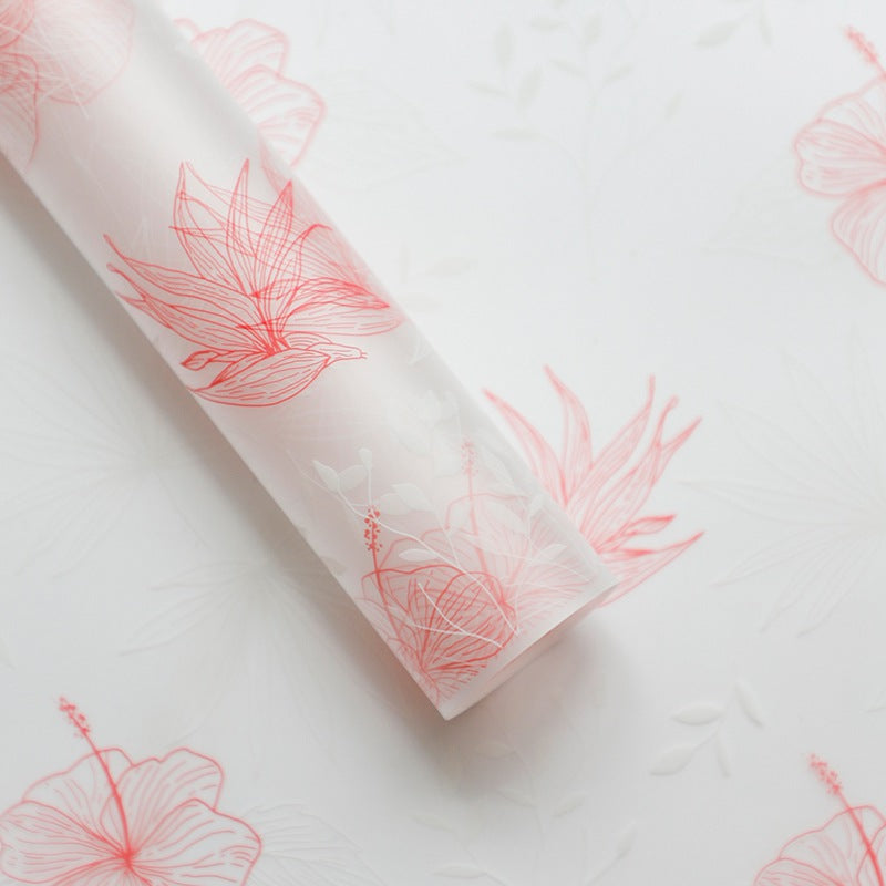 folia florystyczna z delikatnym wzorem roślinnym