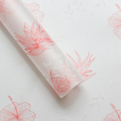 folia florystyczna z delikatnym wzorem roślinnym