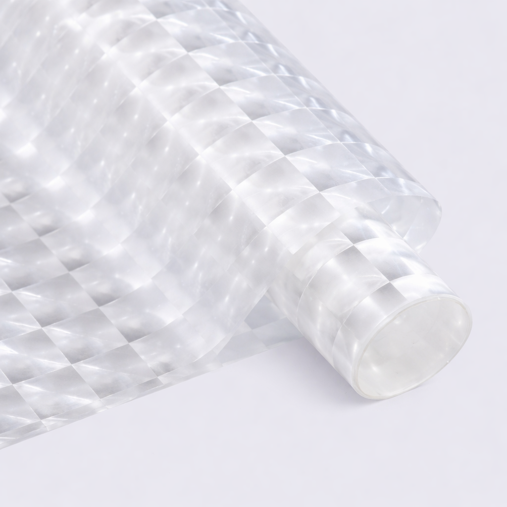 Holograficzna folia florystyczna white