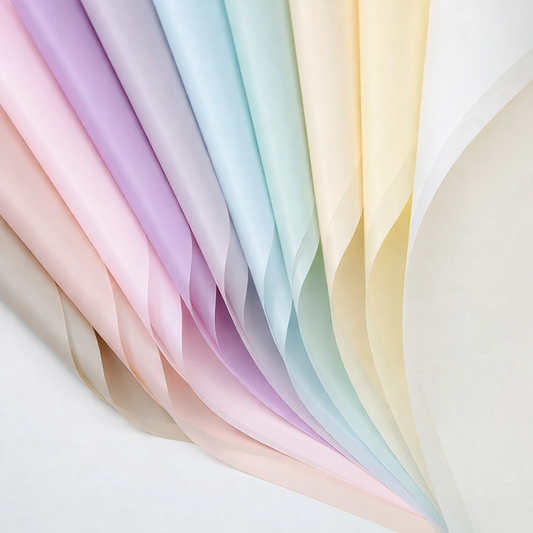 Folia florystyczna matowa premium 58x58 cm – arkusze