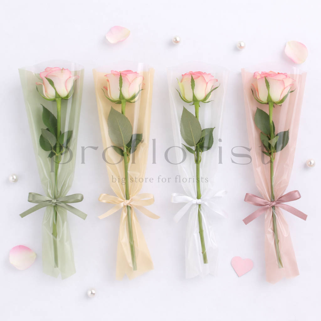 Opakowanie na jeden kwiat 45×12 cm – folia, 50 szt.