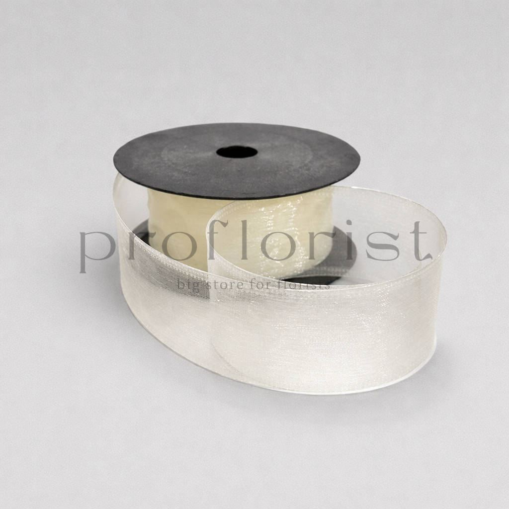 Wstążka szyfonowa z drucikiem 4 cm × ok. 9 m (10 yardów) – do kokard i dekoracji florystycznych