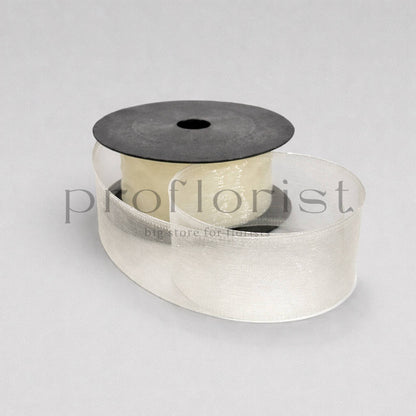 Wstążka szyfonowa z drucikiem 4 cm × ok. 9 m (10 yardów) – do kokard i dekoracji florystycznych