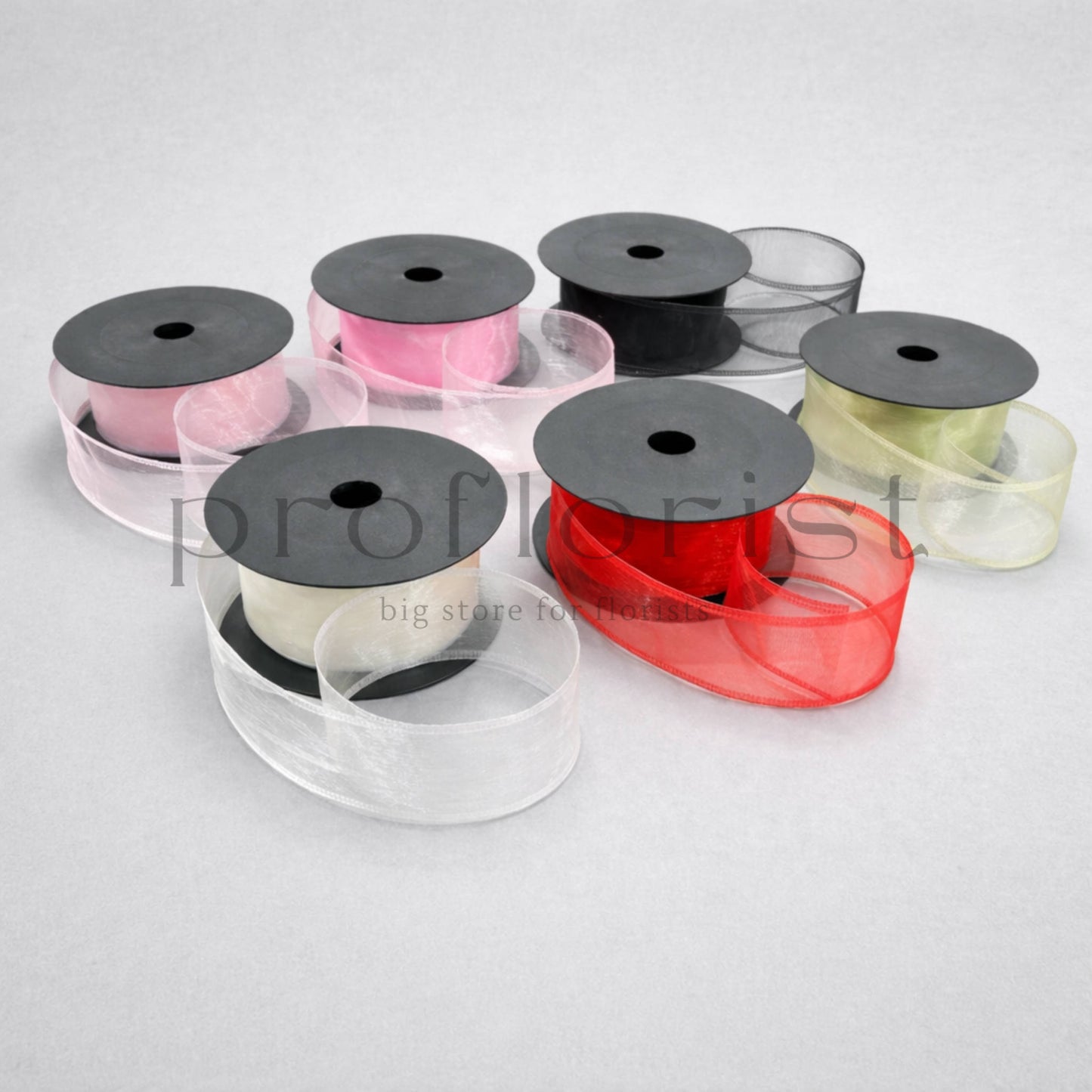 Wstążka szyfonowa z drucikiem 4 cm × ok. 9 m (10 yardów) – do kokard i dekoracji florystycznych