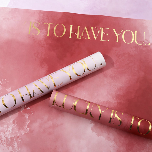 folia florystyczna satynowa lucky is to have you arkusze