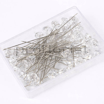 Ozdobne szpilki florystyczne z kryształem