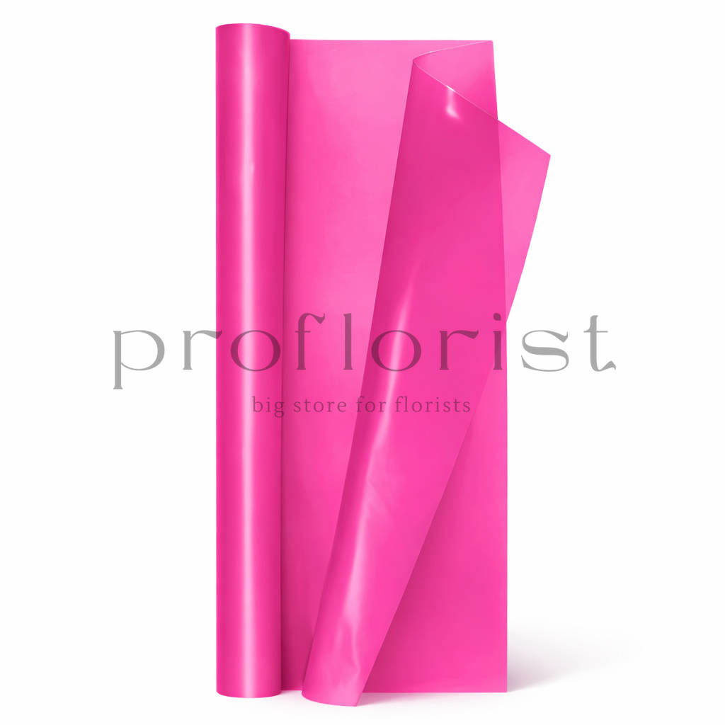 Ekologiczna folia florystyczna matowa FUCHSIA – rolka 79 cm × 40 m