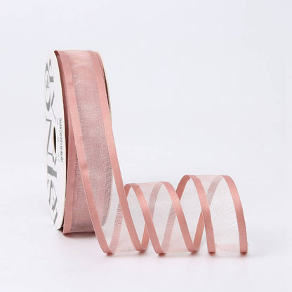 Wstążka tekstylna PREMIUM z transparentnym środkiem - 2.5cm x 20Y