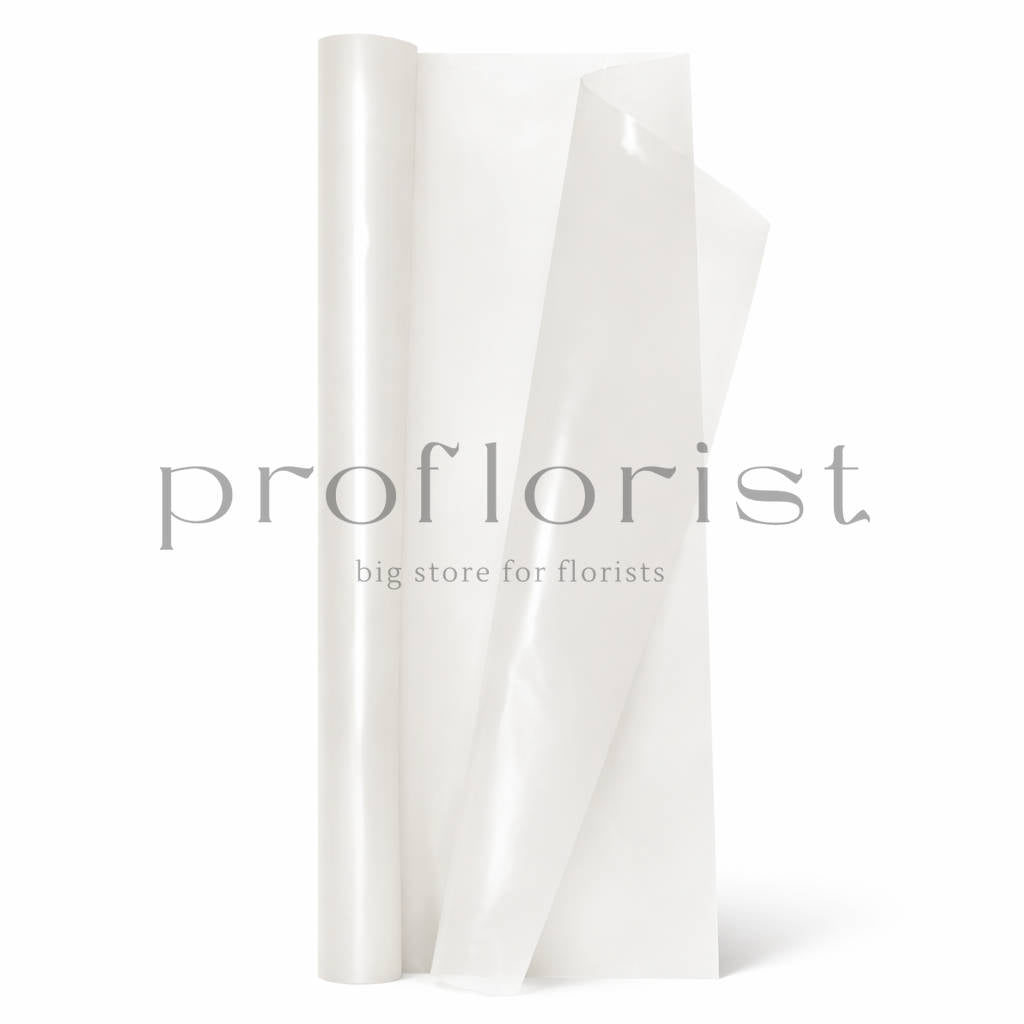 Ekologiczna folia florystyczna matowa TRANSPARENT – rolka 79 cm × 40 m